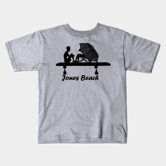 Jones Beach Art Deco Sign - Summer Love Kids T-Shirt by Mackabee Designs